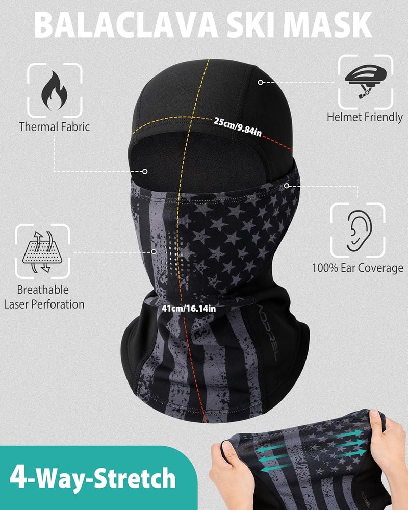 AOPREL Balaclava Ski Mask for Men Winter Face Mask Breathable & Thermal Winter Balaclava Women for Cold Weather Outdoor - Image 4